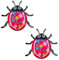 Niuhong 2 Pcs Marienkäfer Garten Kunst Wandskulpturen Ladybug Wandskulptur Dekoration Metall Niedliche Käfer Wanddeko 3D Insekt Wandschmuck Outdoor Hof Rasen Zaun Balkon Terrasse (A)