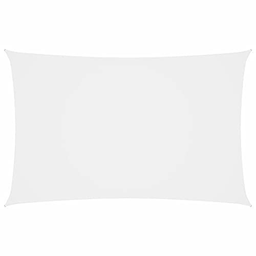 ShGaxin Toldo de Vela Rectangular Tela Oxford Blanco 4x7 m, Toldo Vela, Toldos Exterior Terraza, Toldo para Sombra, Lona Sombra Exterior, Toldos para Patio