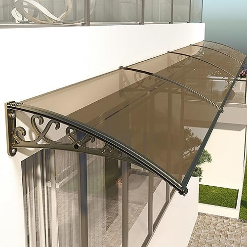 Terassen-Fenstertürmarkise Vordach für Regen und Schneeschutz 79,8 x 79,8 cm Hohlblech Markisen UV-Sonnenlichtabdeckung