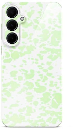 ONEFLOW für Samsung Galaxy A35 5G Hülle mit Design Muster, Designer Case Handy Schutzhülle mit Kameraschutz, Hardcase Bedruckt dünne Handyhülle, Splash Cover, Farb Flecken Mint Grün