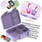 BEARFOOT Bento Box COMPACT | BPA-freie Kinder Brotdose für Schule & Kindergarten | Auslaufsichere Lunchbox für Mädchen & Jungen | Praktisch, leicht & kompakt (BubbleTea-lila, 650ml)