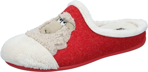 Manitu Home Damen 320280-04 Pantoletten, Rot (Rot 4), Größe 42, Rot, Rot, Größe 4, 41.5 EU