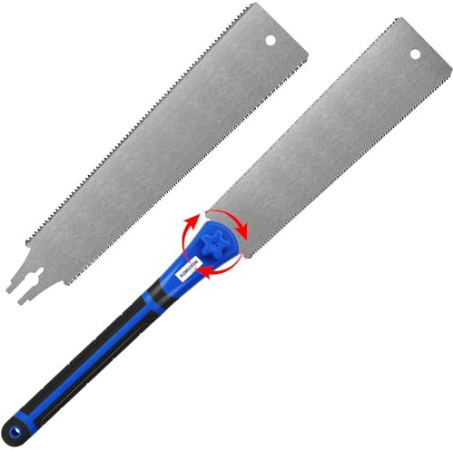 Konvixon Japanese Pull Saw Set, 9.5 & 11.5 Double Edge Flush Cut Saw