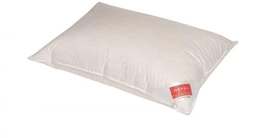 Hefel Opulence Down Kopfkissen, Tencel & Cashmere, 3-Kammer-System mit Gänsedaunen, waschbar, Verschiedene Härtegraden (Fest, 80 x 80 cm)