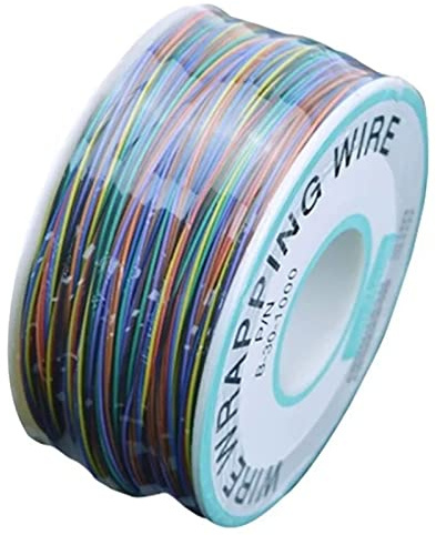TOPINCN 8 Farben PCB-Flugdraht, Isoliert, Verzinntes Kupfer, 30 AWG, für Leiterplatten, 820,2 Fuß