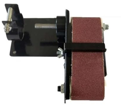 Toplionace Taladro Eléctrico de 6mm Convertido en Lijadora de Banda, Mini Pulidora, Afilador Doméstico para Tijeras, Cuchillos, Hachas, Herramienta de Bricolaje.