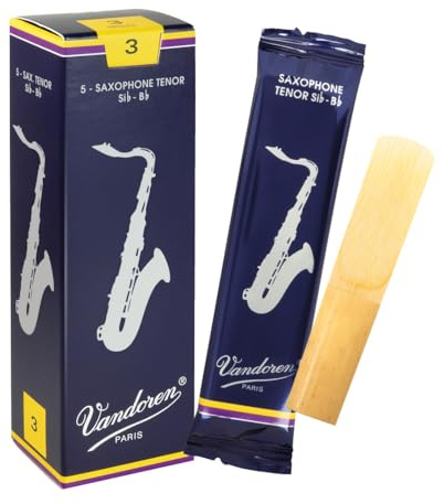 Vandoren Traditional Tenor Saxophone Reeds - Box of 5 - Strength 3