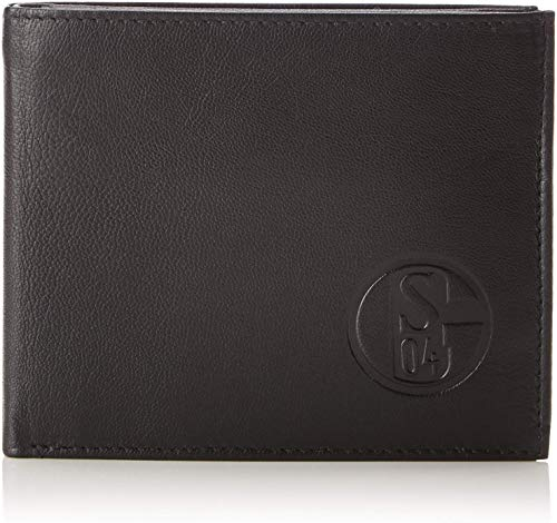 FC Schalke 04 Echtes Leder Geldbörse, Schwarz, 38