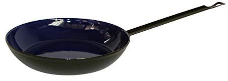 Riess, 0561-025, Bauernpfanne 30, Classic, Schwarz/Blau, 30 cm Durchmesser, Emaille, Bratpfanne, Emaillepfanne, traditionelle Form, Induktion