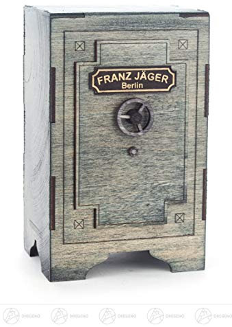 DREGENO Seiffen eG - Antiker Spardosen-Tresor (Vintage Piggy Bank Vault) - Geldschwein - Kinder - Kinder, Erwachsene, die traditionelle deutsche Handwerkskunst schätzen - männlich