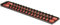 Ernst Manufacturing Socket Boss 2-Rail 1/2-Inch-Drive Socket Organizer, 19-Inch, Red