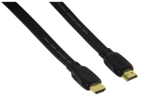 electrosmart 75cm / 0.75m Flat V1.4 HDMI Cable High Speed with Ethernet & 3D - Supports latest technology 1080p, 3DTV, 2K & 4K Video Resolution - Neat Flat Cable with Gold Plated Contacts