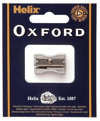 Helix Oxford Bleistiftspitzer aus Metall mit einem Loch