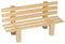 alles-meine.de GmbH Miniatur Gartenbank/Bank aus Holz - für Puppenstube Maßstab 1:12 - Puppenhaus Puppenhausmöbel Gartenmöbel Deko Garten