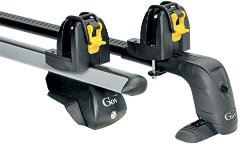 GEV Support Universel pour Ski - 1610 - Noir - Compatible Voiture - Barres de Toit - 60 mm - Carving & Ski de Fond