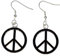 Miniblings Peace Ohrringe Frieden Peace-Zeichen Miniblings Friedenszeichen Hippie schwz