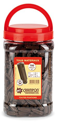 Vinmer 133164 Pot en Plastique de 700 Chevilles crampon 4/7