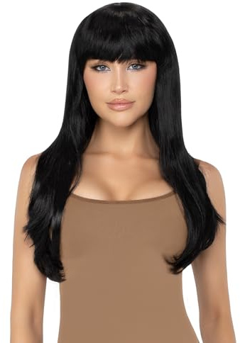 Leg Avenue Women's Long Wig, Black, One Size