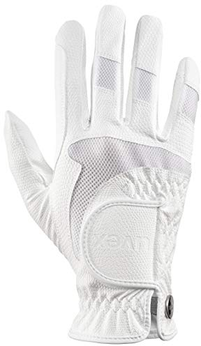 uvex i-Performance 2 - Flexibler Reithandschuh für Damen und Herren - strapazierfähig - optimale Belüftung - White - 7.5