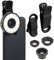Somikon Vorsatzlinse: 4in1-Vorsatz-Linsen-Set mit Weitwinkel, Makro, Fischauge und LED-Ring (LED Clip, Objektiv Handy, iPad Halterung)