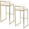 Barhocker Kreative Gold Schmiedeeisen Sessel Nordischen Stil Make-Up Hocker Barhocker Stoff Cafe Esszimmerstuhl Hocker Freizeit Stuhl Dekoration Hocker (Set von 2) Lehrstuhl
