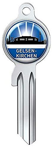 BASI Fanschlüssel Schlüsselrohling Schlüsselanhänger Fanartikel Schlüsseldienst City-Key Skyline Gelsenkirchen Schalke