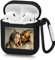 Custodia personalizzata per Airpods con foto e testo su entrambi i lati, in morbido TPU per Airpods 1 e 2 (nero)