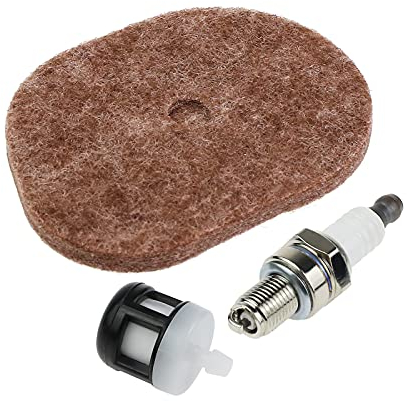 OTOTEC Set mit 3 Luftfilter-Kraftstofffilter-Zündkerzen-Set, 4144, 124, 2800/0000, 350, 3513, CMR6H, kompatibel mit Stihl FS40, FS50, FS56, FS70, KM56