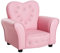 HOMCOM Poltroncina per Bambini Imbottita, Poltrona per cameretta con Rivestimento in PVC e Struttura in Legno, 59x41.5x49cm, Rosa