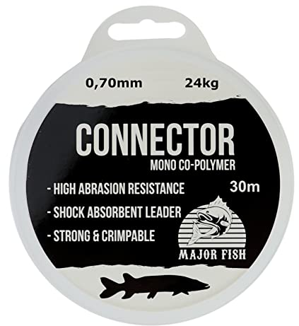 Major Fish 100% fluorocarbonio, filo da 30 metri, 0,70 mm 50 LB