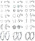 MILACOLATO 21 Paar Ohrstecker Ohrringe Silber Set für Damen Ohrring Helix Knorpe Piercings 316L Edelstahl 20G Ohr Tragus Helix Tiny Mond Opal Creolen Stern Herz Scheibe CZ Ohrstecker Piercing Schmuck