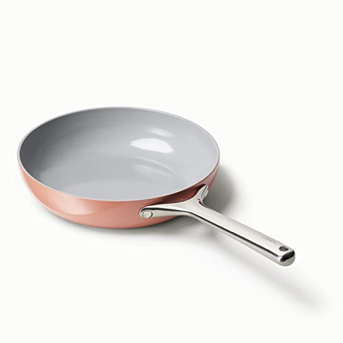 Caraway Sartén de cerámica antiadherente (2.7 cuartos de galón, 10.5 pulgadas), no tóxica, libre de PTFE y PFOA, apta para horno y compatible con todas las estufas (gas, eléctricas e inducción), color