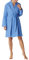 Schiesser Damen Bade-und Saunamantel-Waffel Pique Bademantel, blau_178411, L