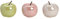 3er Set Deko Apfel - Äpfel Deko-Figur Obst aus Keramik in creme grün & rosa Wohnungs-Dekoration Frühlings-Deko Herbst-Deko Weihnachten Weihnachtsschmuck Advent Winter-Dekoration Frühling Ostern