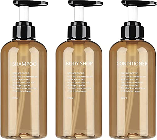 3 Stück Leer Seifenspender 300/500 Ml Leere Pumpflasche Zum Befüllen Seifenspender Flaschen Refillable Lotionspender Leerflasche Für Flüssige Shampoo Duschgel Spenderflasche Für Shampoo, Conditioner