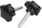 MOOPW M8 x 30mm 4 Pcs Stelle Maniglia Viti a testa zigrinata Acciaio al carbonio Pomello Maniglia Vite di serraggio Macchina Plastica Impugnatura