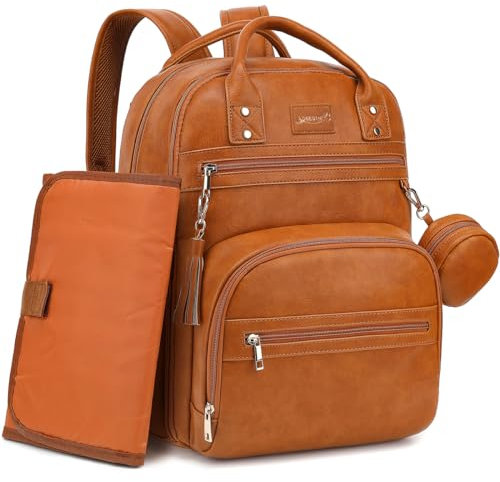 ROSEGIN Unisex Backpack05 Wickeltasche, Rucksack, braun, Medium