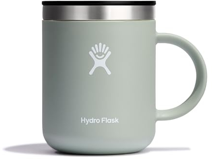 HYDRO FLASK - Kaffeebecher 354ml (12 oz) - Vakuumisolierter Thermobecher aus Edelstahl - Isolierbecher mit Griff & Steckdeckel - Reise-Becher - Spülmaschinenfester Kaffeebecher - Agave