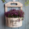 Vasi da fiori da appendere in legno, vasi da fiori da parete retrò, cesti per fiori, creativi, decorazioni da parete in rattan, decorazioni per balconi, casa e giardino
