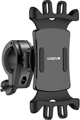 COFI Support de téléphone portable réglable et anti-choc pour moto et scooter, pour iPhone, Huawei, Samsung, Xiaomi, noir (4-7)