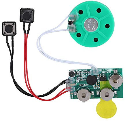 Módulo de Sonido Grabable, Tarjeta de Felicitación de Sonido Duradero, Funciona con Pilas de 3 Botones, Ampliamente Utilizado en Cajas de Regalo Creativas, Tarjeta de Navidad