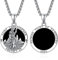 ADMETUS Onyx Heiliger Christophorus Kette Anhänger Sterling Silber St Christopherus Kette Herren Onyx St Christopher Halskette Schmuck Religiöser Geschenke