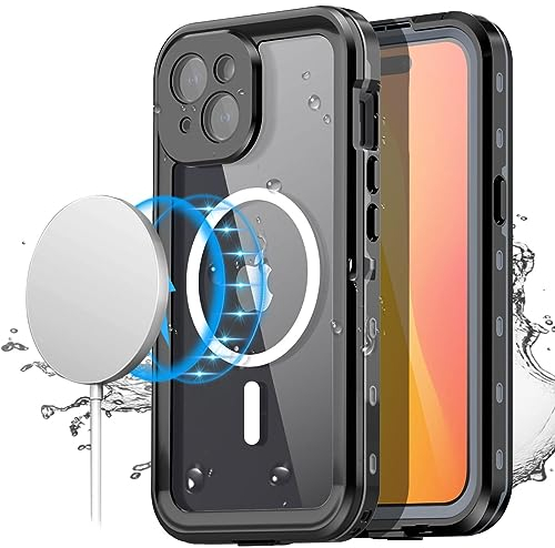 AICase Kompatibel mit iPhone 15 Hülle Wasserdicht,Handyhülle Kompatibel mit iPhone 15 Schutzhülle Wasserfest mit Magsafe,360 Outdoor Stoßfest Staubdicht Panzerhülle mit Kameraschutz/Displayschutz