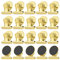 WUDIME 20 Pack Fridge Magnet Refrigerator Magnets, Gold Magnetic Clips Whiteboard Magnets, Magnet Clips Heavy Duty for Photo Displays, Home, Office, Classroom