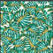 TEXTREND Meterware Jersey - Stoff zum Nähen - 100% Baumwolle - Textilien 1x1.75m - Einfarbiger Stoff - Verschiedene Farben (Monstera Blätter dichtes grünes Gold auf weißem Hintergrund)