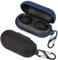 easyBee Custodia compatibile con Sony WF-C700N [con 2 moschettoni], custodia in silicone liquido, ultra sottile, antiurto, custodia per cuffie Bluetooth, colore nero e blu