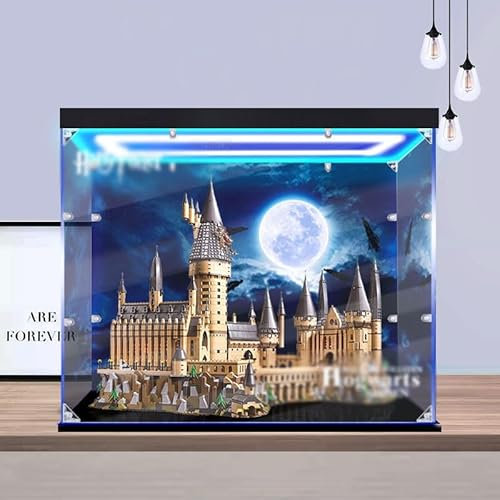 Transparente Acryl-Vitrine, kompatibel mit Le*Go 71043 Hogwas Castle, transparente staubdichte Vitrine (Modell Nicht im Lieferumfang enthalten) D,3MM