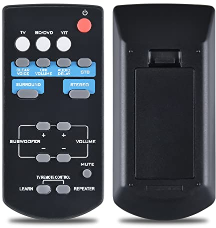 TCNOUMT Soundbar Fernbedienung FSR60 WY57800 Kompatibel mit Yamaha Soundbar ATS1010 YAS101 YAS101BL YAS-101BL YAS-101Bl YAS-201 ATS-201 YAS-201BL YAS-CU201 FSR60-WY57800, FSR60 WY57800