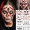 Narben Halloween Tattoo Gesicht， Halloween Wunden Skelett Tattoo Gesicht，Face Mund Tattoo Halloween Gesichtstattoo Karneval，Halloween Narben Tattoos Make Up
