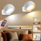 Lampada Parete Interno, 2PCS Applique LED Parete, Controllo Remote Modalità, 4 Livelli Luminosità , 4 Temperatura Colore, Ruotabile 360°, Lampada Parete LED Senza Fili (Bianco) per Camera, Soggiorno